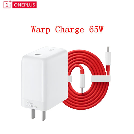 OnePlus 65W Warp Charge Power Adapter with Type-C to Type-C Fast Charging Cable (with box)