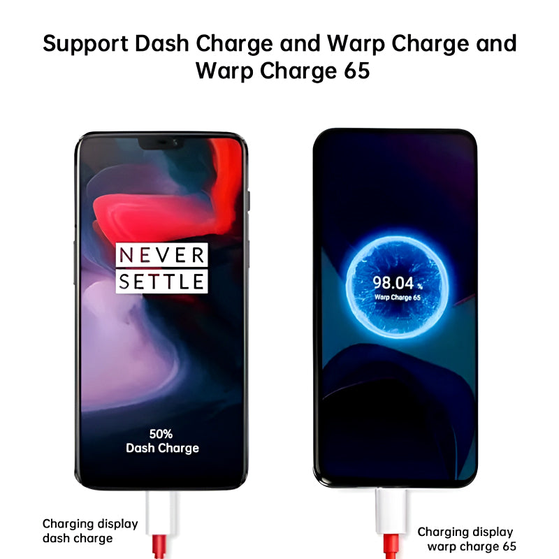 OnePlus 65W Warp Charge Power Adapter with Type-C to Type-C Fast Charging Cable (with box)
