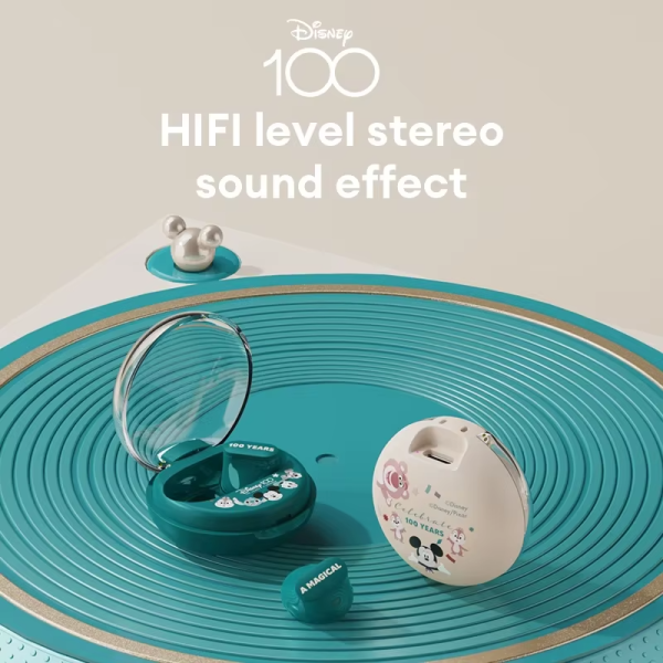 Disney 100 Anniversary QS-T1 Wireless Earbuds – Bluetooth 5.3, Limited Edition