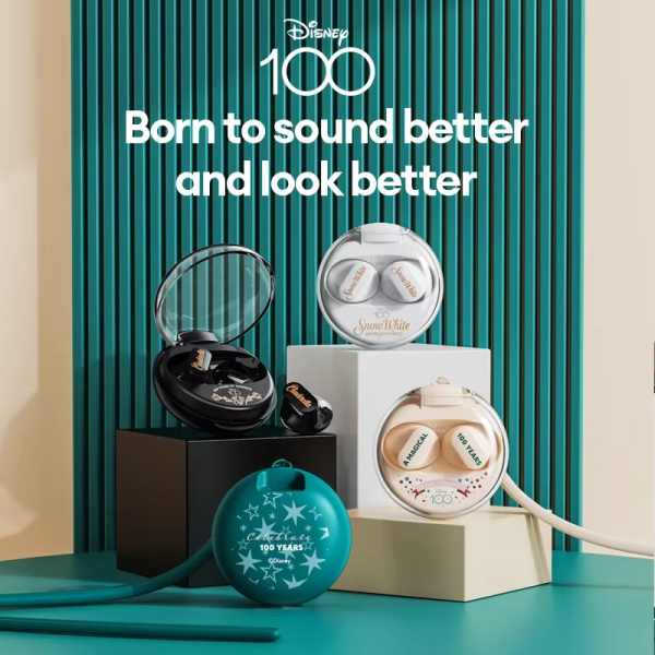 Disney 100 Anniversary QS-T1 Wireless Earbuds – Bluetooth 5.3, Limited Edition