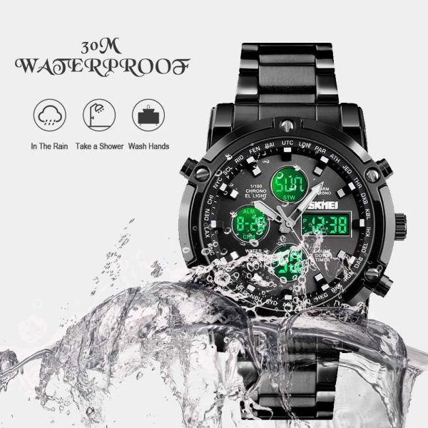 Skemie 1389 Men's Digital-Analog Waterproof Chronograph Watch