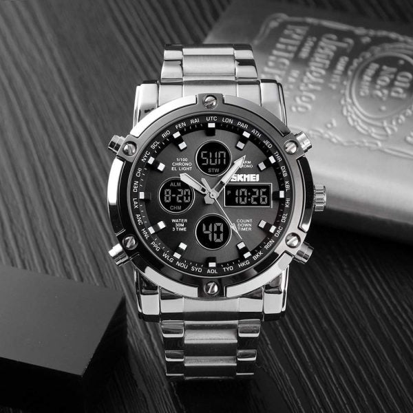 Skemie 1389 Men's Digital-Analog Waterproof Chronograph Watch