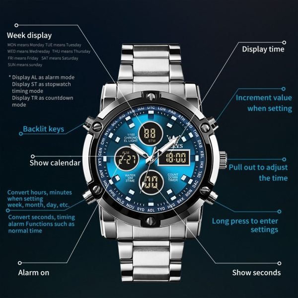 Skemie 1389 Men's Digital-Analog Waterproof Chronograph Watch