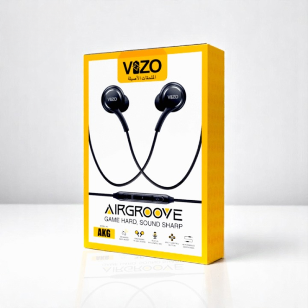 Airgrove AKG Wired Earphones – HD Stereo Sound, Deep Bass, Built-in Mic, 3.5mm Jack