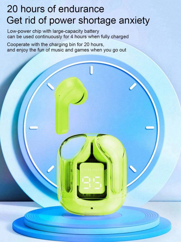 Air 31 Wireless Earbuds with Crystal Transparent Case – Stylish & High-Performance