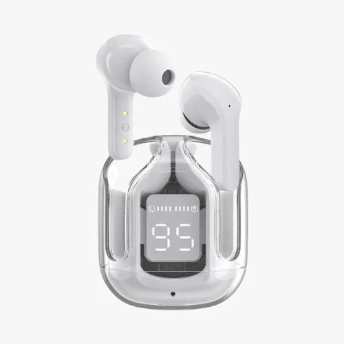 Air 31 Wireless Earbuds with Crystal Transparent Case – Stylish & High-Performance