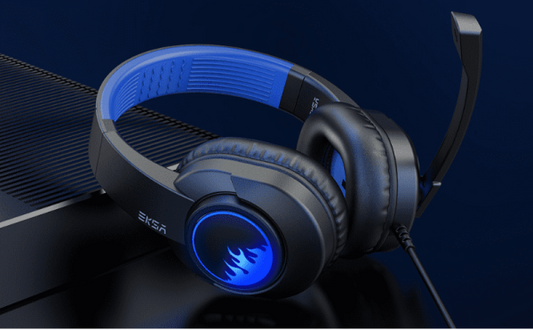 Eksa T8 Stereo Gaming Headset – Wired Over-Ear Headphones with Mic & LED Lights