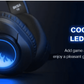 Eksa T8 Stereo Gaming Headset – Wired Over-Ear Headphones with Mic & LED Lights