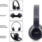 P47 Bluetooth Wireless Headphones – Foldable, FM Radio, SD Card Support