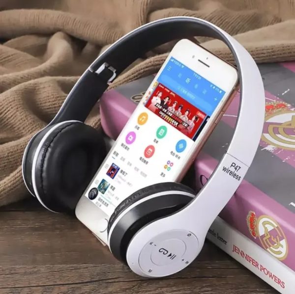 P47 Bluetooth Wireless Headphones – Foldable, FM Radio, SD Card Support
